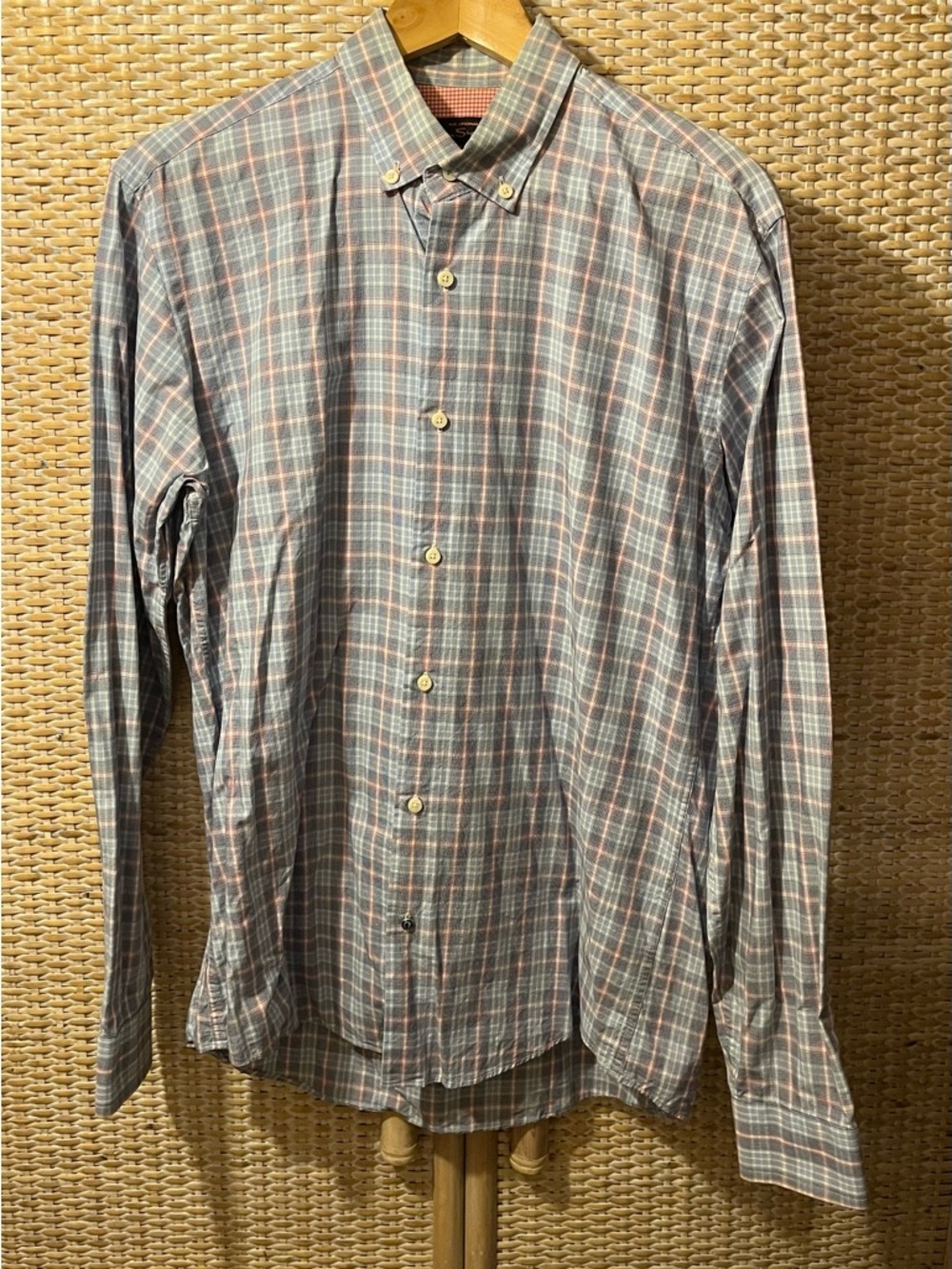 Ben Sherman Blue & Pink Plaid Button-Down Shirt